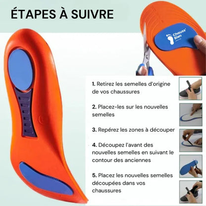 Paire de semelles orthopédiques